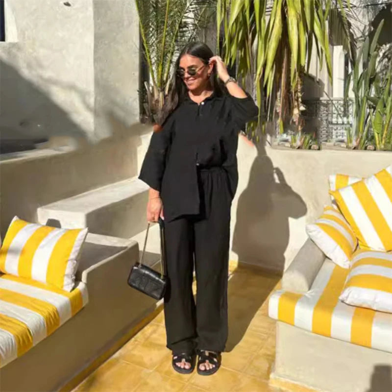 Cotton Linen Oversize Two-Piece Set