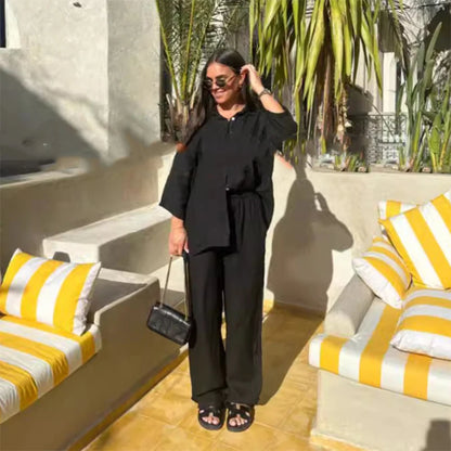 Cotton Linen Oversize Two-Piece Set