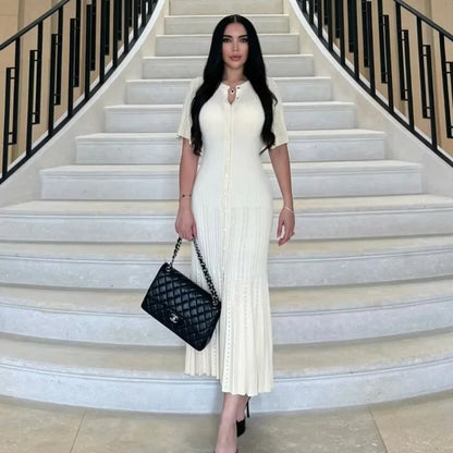 Women Elegant Knitted Long Dress