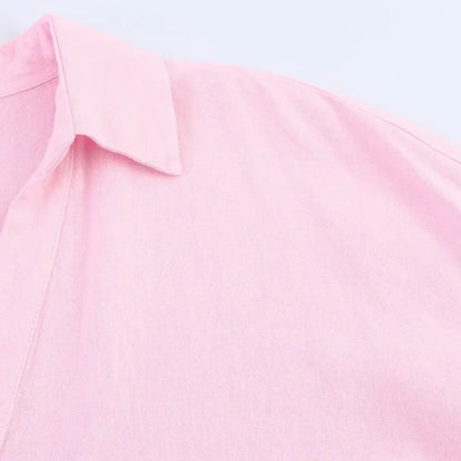 Women's Loose Casual Wide Sleeve Button up Blouse