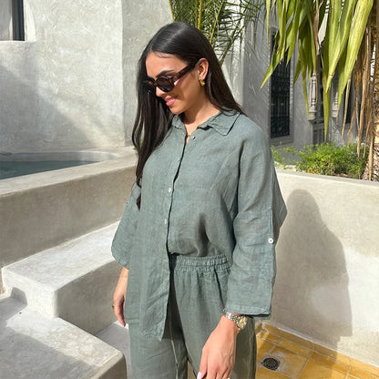 Cotton Linen Oversize Two-Piece Set
