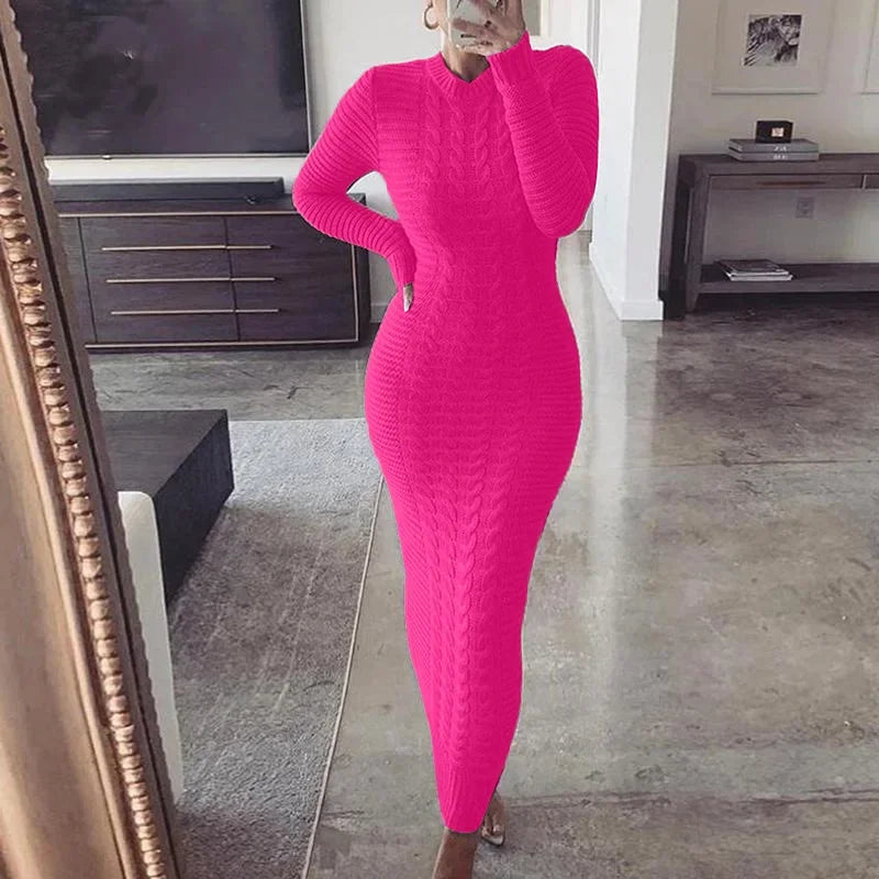 Twist Designed Sweater Dress