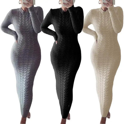Twist Designed Sweater Dress