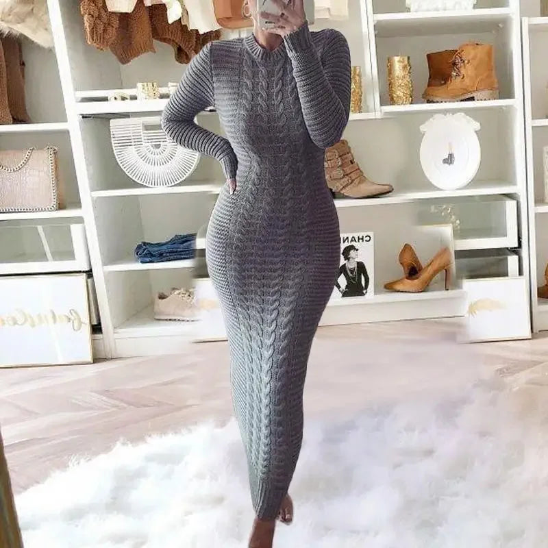 Twist Designed Sweater Dress