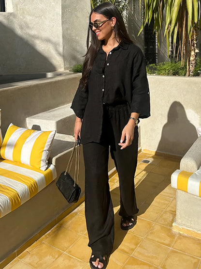 Cotton Linen Oversize Two-Piece Set
