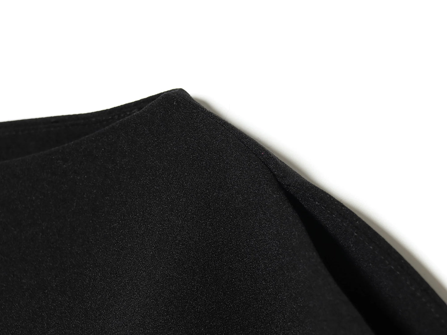 Elegant Asymmetrical Hem Solid Puff Sleeve Blouse
