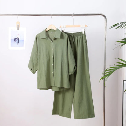 Cotton Linen Oversize Two-Piece Set