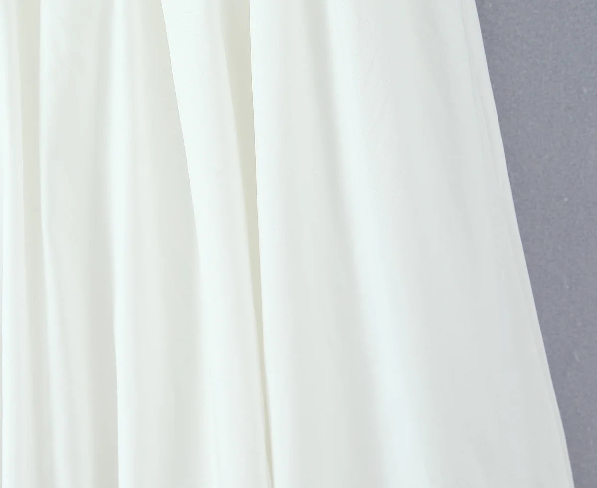 White Bow Strap Sleeveless Dress