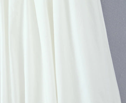 White Bow Strap Sleeveless Dress