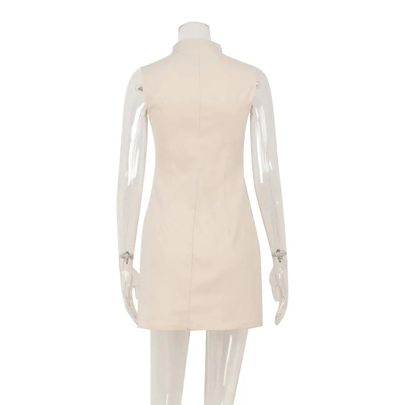 Sleeveless Zip-Up Dress