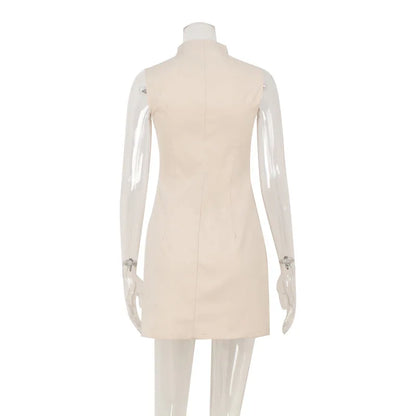 Sleeveless Zip-Up Dress