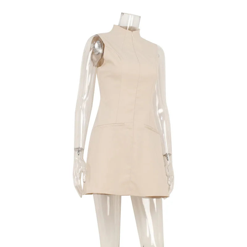 Sleeveless Zip-Up Dress