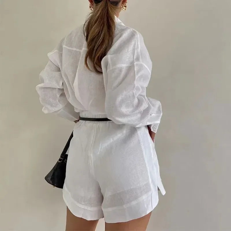 Long Sleeve 2-Piece Short Set