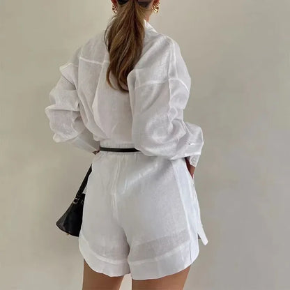 Long Sleeve 2-Piece Short Set