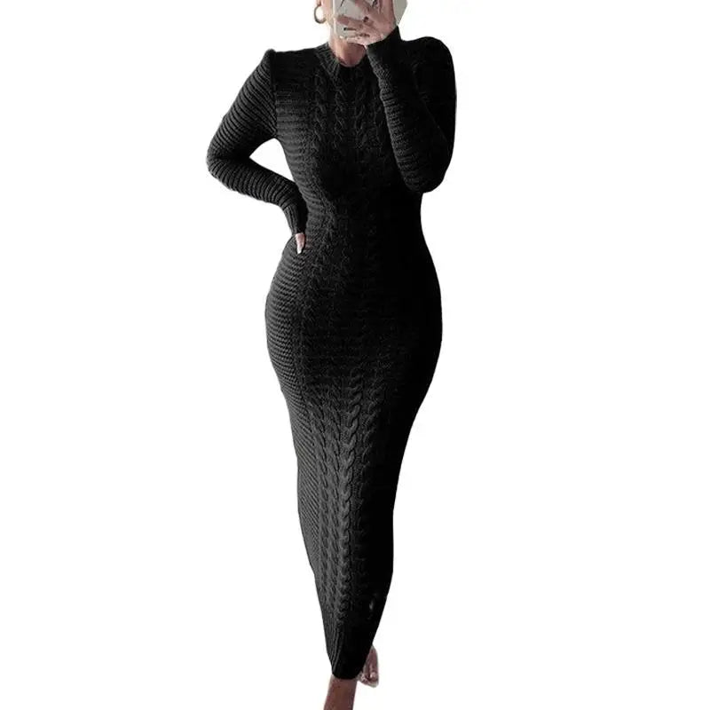 Twist Designed Sweater Dress