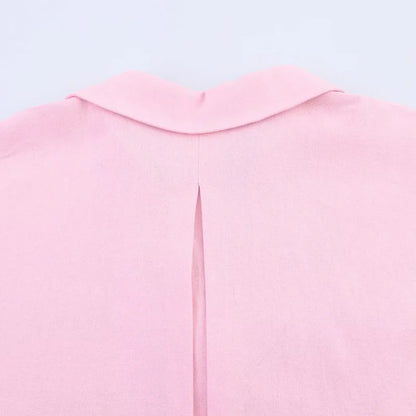 Women's Loose Casual Wide Sleeve Button up Blouse