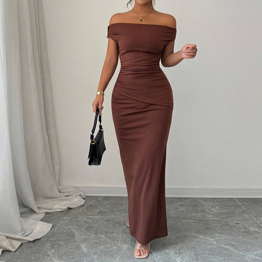 Elegant Off-Shoulder Maxi