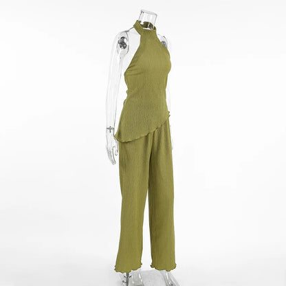 Green Summer Pants Set