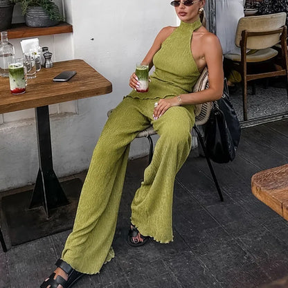 Green Summer Pants Set