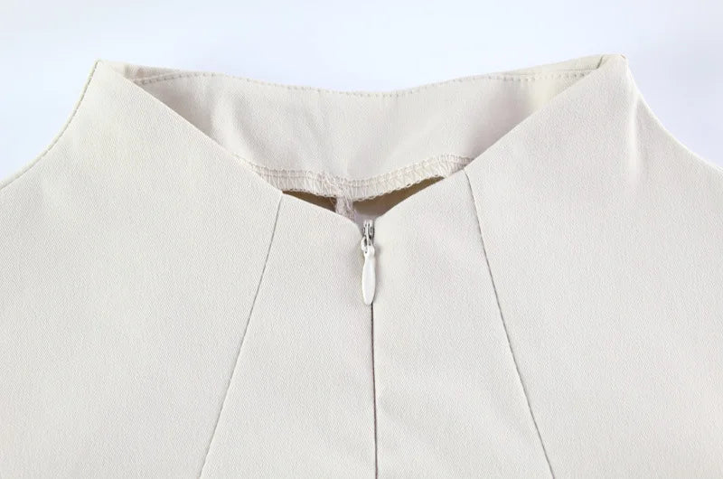 Sleeveless Zip-Up Dress