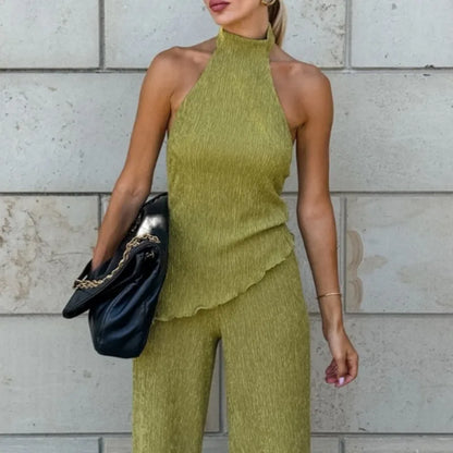 Green Summer Pants Set