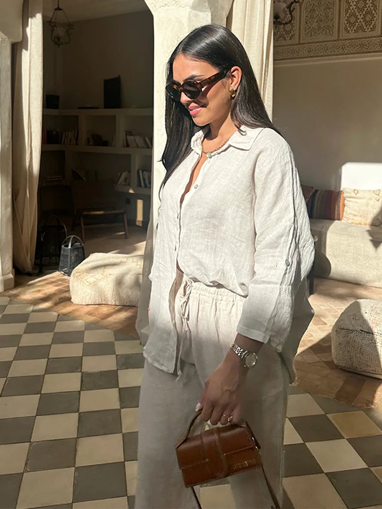 Cotton Linen Oversize Two-Piece Set
