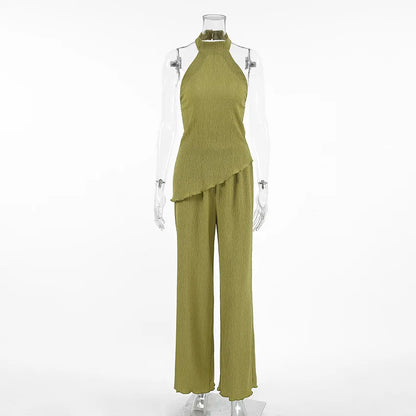 Green Summer Pants Set
