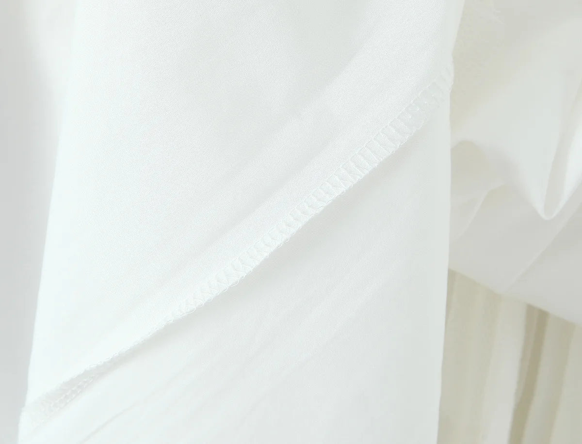 White Bow Strap Sleeveless Dress