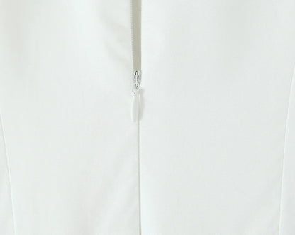 White Bow Strap Sleeveless Dress