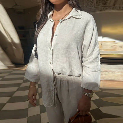 Cotton Linen Oversize Two-Piece Set