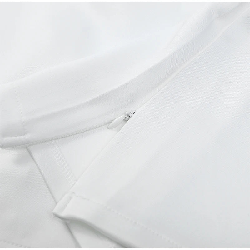 Elegant Solid Shawl Waist Cinching Dress