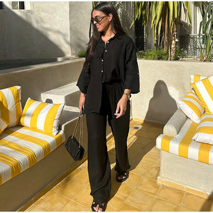 Cotton Linen Oversize Two-Piece Set