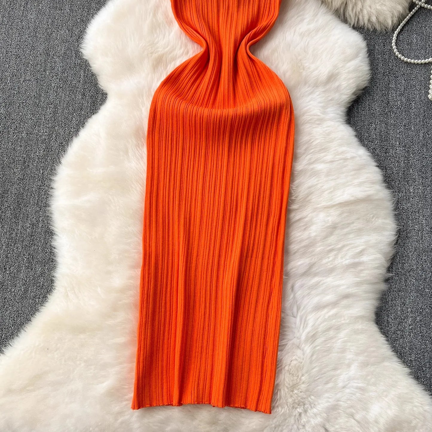 Chic Ribbed Maxi Dress