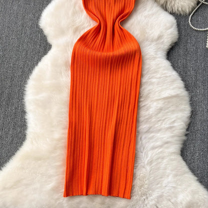 Chic Ribbed Maxi Dress
