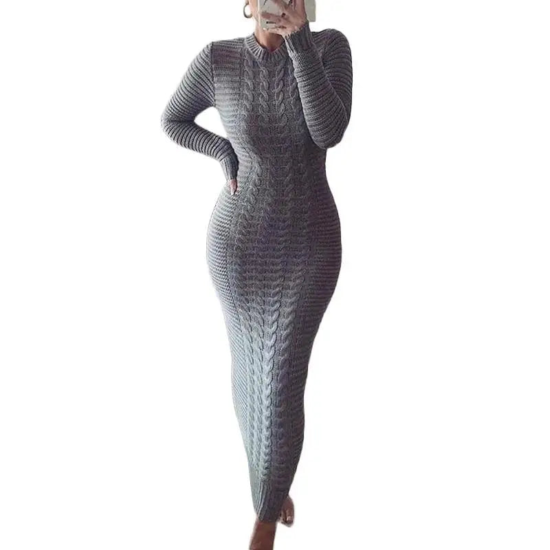 Twist Designed Sweater Dress