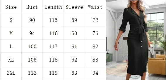 V-neck Button-Up Dress
