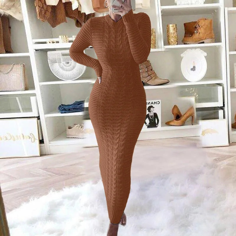 Twist Designed Sweater Dress