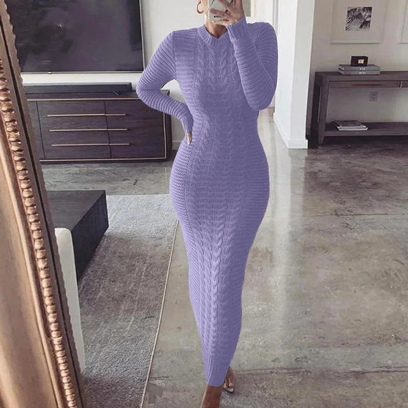 Twist Designed Sweater Dress