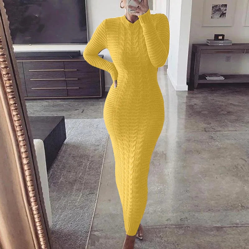 Twist Designed Sweater Dress