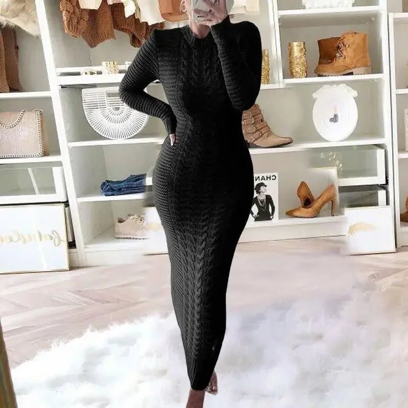 Twist Designed Sweater Dress