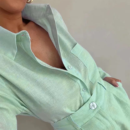Long Sleeve 2-Piece Short Set