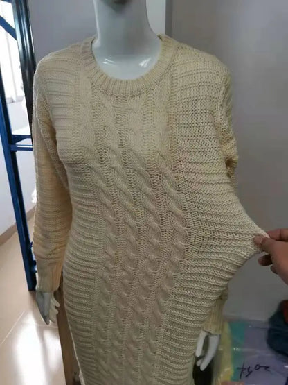 Twist Designed Sweater Dress