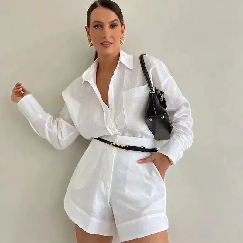 Long Sleeve 2-Piece Short Set