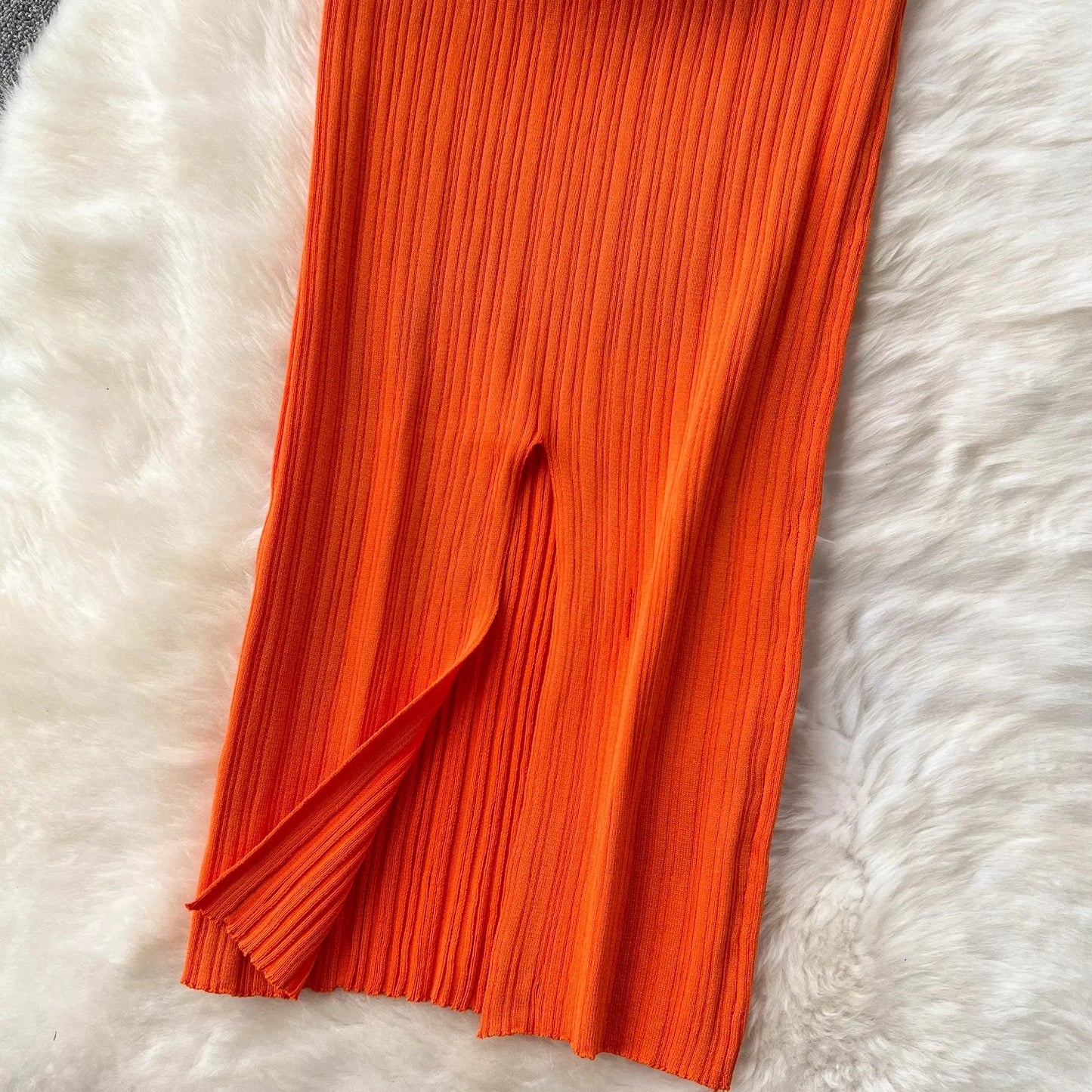 Chic Ribbed Maxi Dress