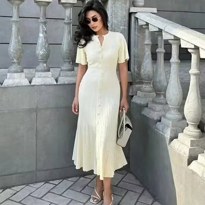 Women Elegant Knitted Long Dress