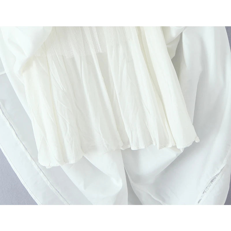 White Bow Strap Sleeveless Dress