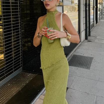 Green Summer Pants Set