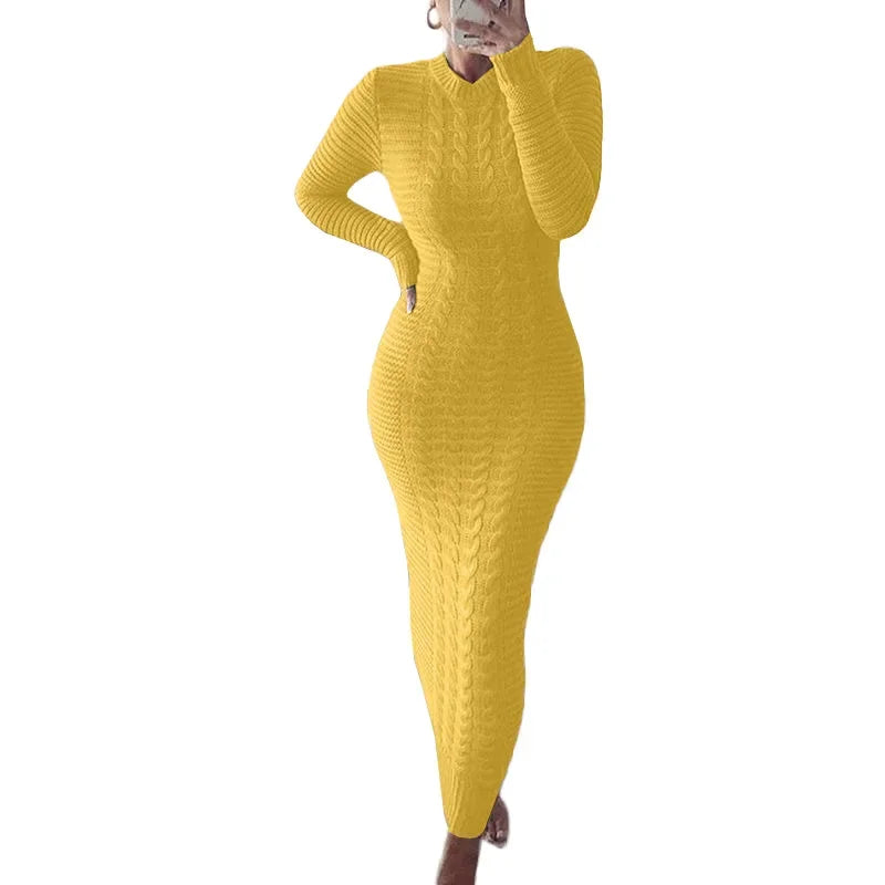 Twist Designed Sweater Dress
