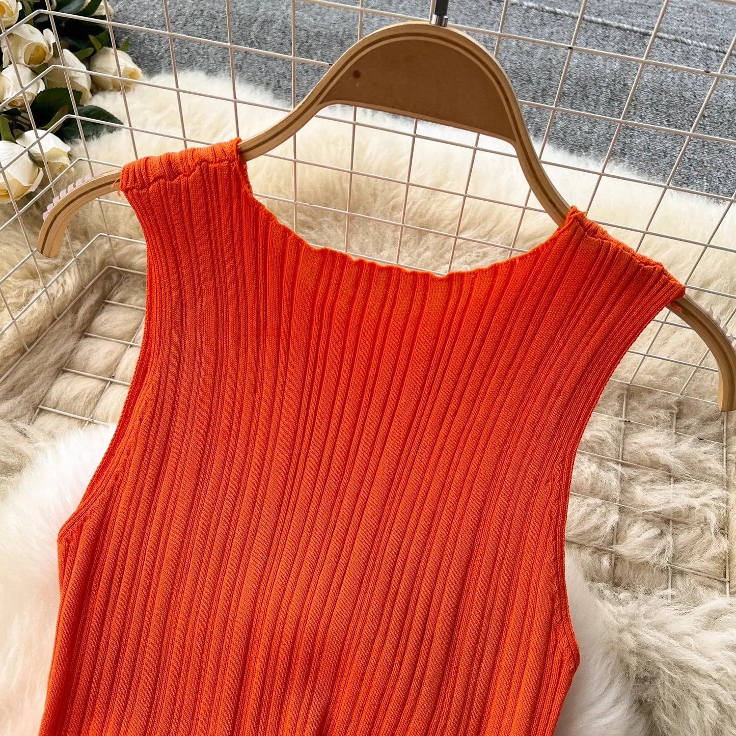 Chic Ribbed Maxi Dress