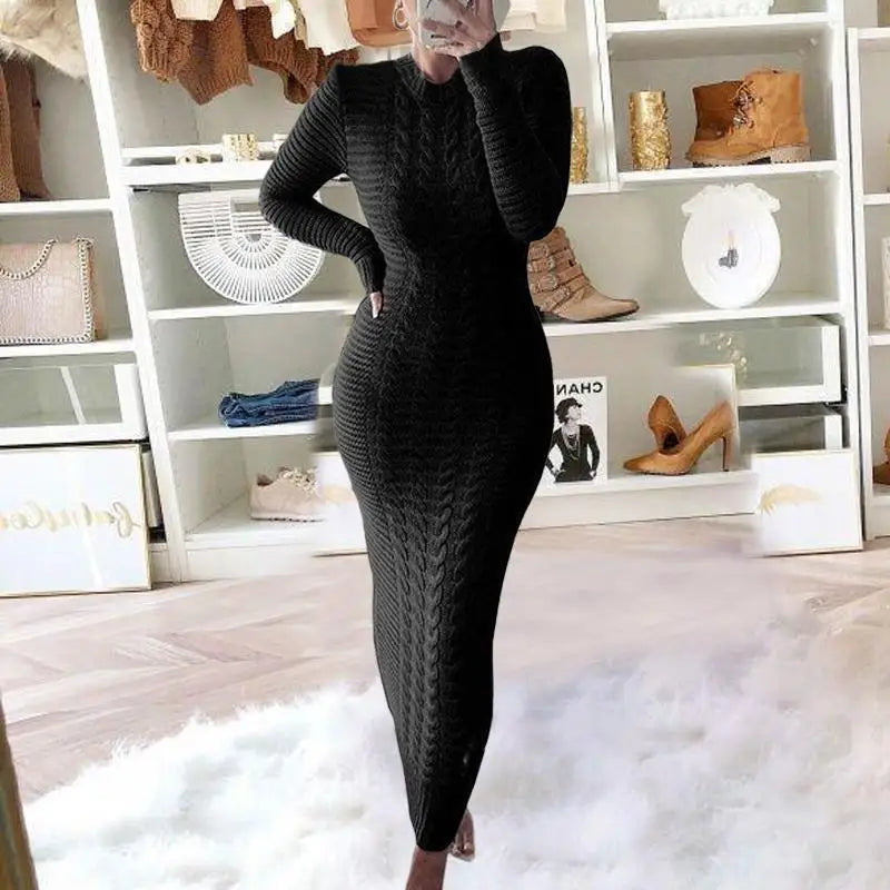 Twist Designed Sweater Dress